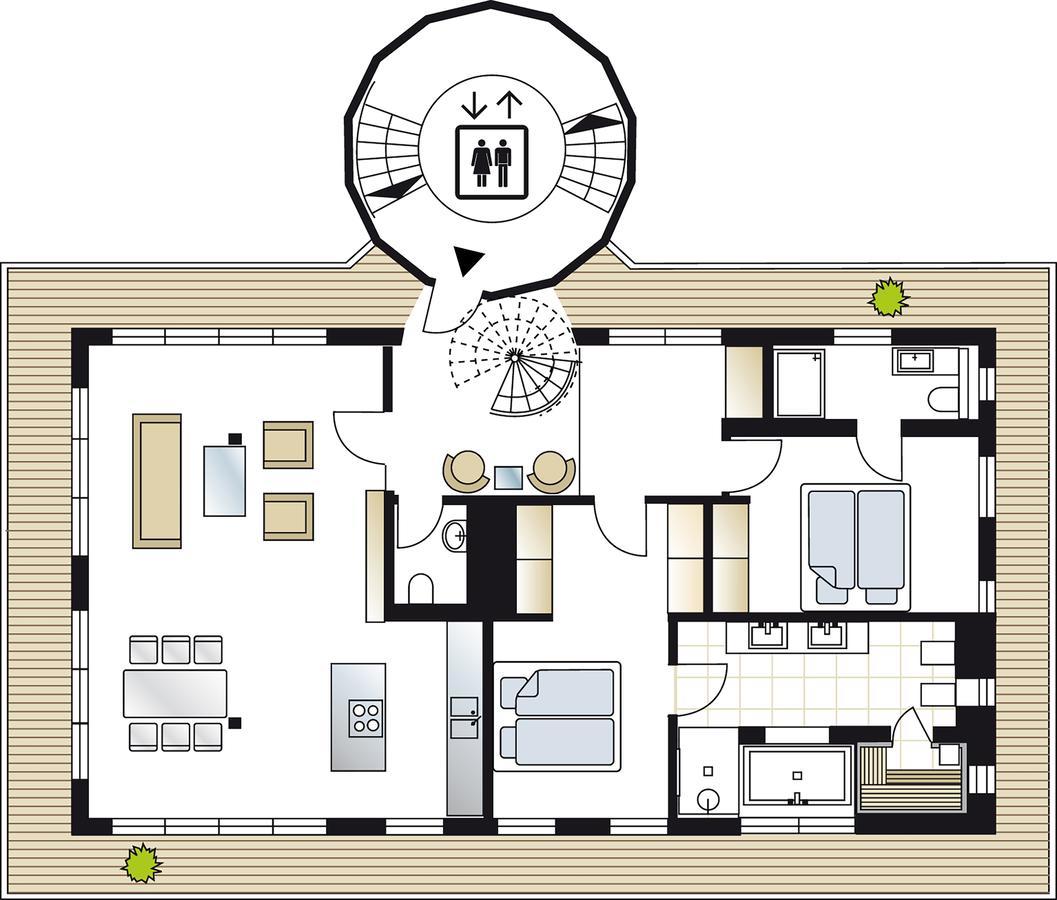 Apartament Penthouse Mueritzblick Rechlin Zewnętrze zdjęcie